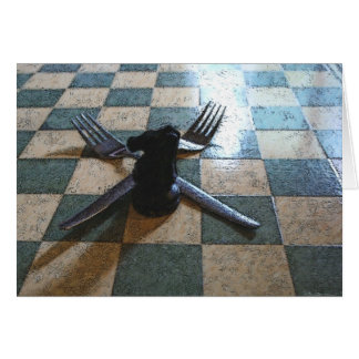 Cartão Garfo na estrada