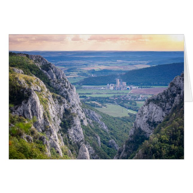 Cartão Garganta durante o pôr do sol (Frente Horizontal)