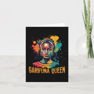 Cartão Garifuna Queen Design Para Honduras Caribe Afro