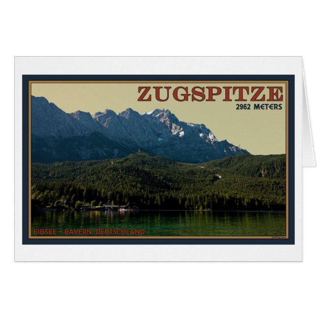 Cartão Garmisch - Zugspitze acima do Eibsee (Frente Horizontal)