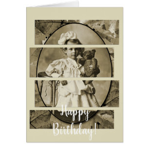 CARTÃO GAROTA ADORÁVEL COM PORTA DE URSO DE 1900