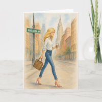 Garota Chique na Avenida Madison em Nova York