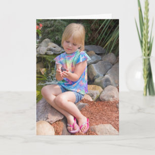 Cartão Garota com borboleta