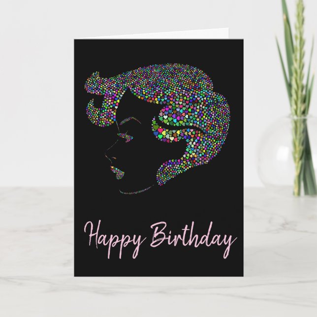 Cartão Garota com coração (Frente)