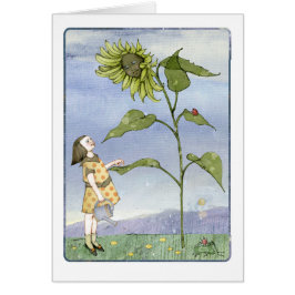 Cartão Garota da Borboleta Monarca