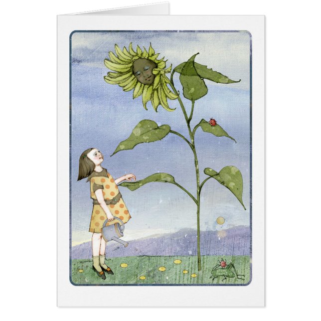 Cartão Garota da Borboleta Monarca (Frente)