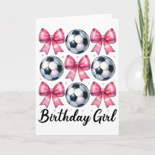 Cartão Garota de Aniversário Garota de Futebol Mamãe de F