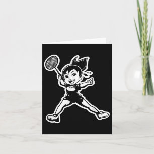 Cartão Garota de Badminton Cômica Peteca Jogadora 