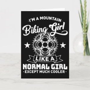 Cartão Garota de Ciclismo Downhill Infantil - Garota de C