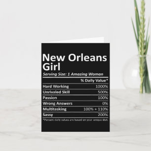 Cartão Garota de Nova Orleans La Louisiana Cidade Diverti