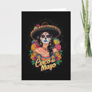 Cartão Garota do Cinco De Mayo Festa Mexicana 5 De Mayo 5
