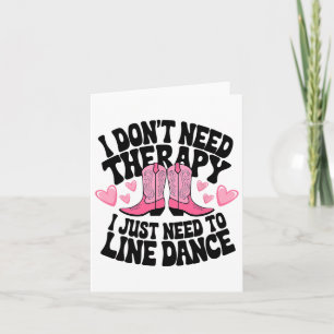 Cartão Garota Fofa Boot Linha Campo Dançando Senhoras Wes