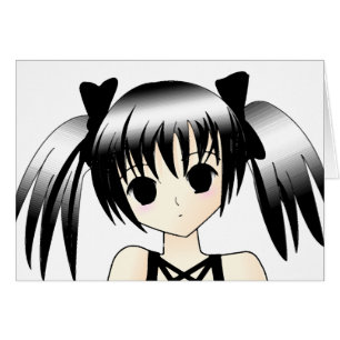 Cartão Garota Gótica Bonita