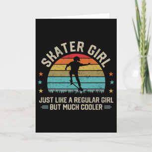 Cartão Garota Skatista Skatista Skate Skateboarding 