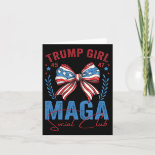 Cartão Garota Trump 45 47 Mega Est 2024 Clube Social Vota