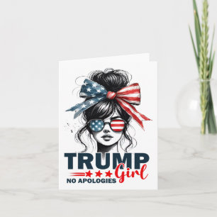 Cartão Garota Trump Sem Desculpas Coque Desarrumado Óculo