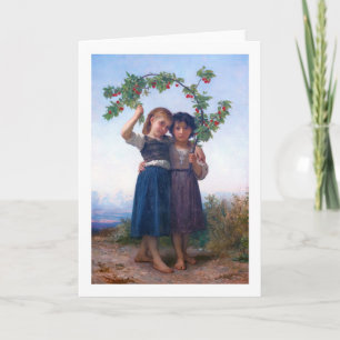Cartão Garotas com o Ramal de Cereja, Bouguereau
