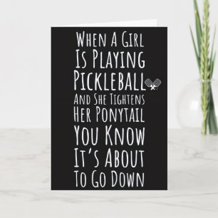 Cartão Garotas Engraçadas de Pickleball