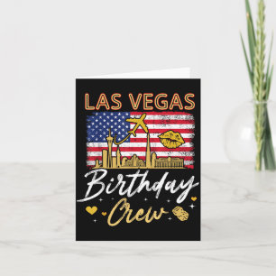 Cartão Garotas Família Las Vegas Equipe de Aniversário Es