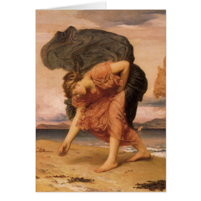 Cartão Garotas Gregas Pegando Pedras De Lorde Leighton (Frente)