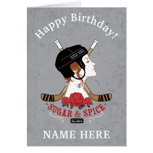 Cartão Garotas Personalizadas de Açúcar e Especiaria de H