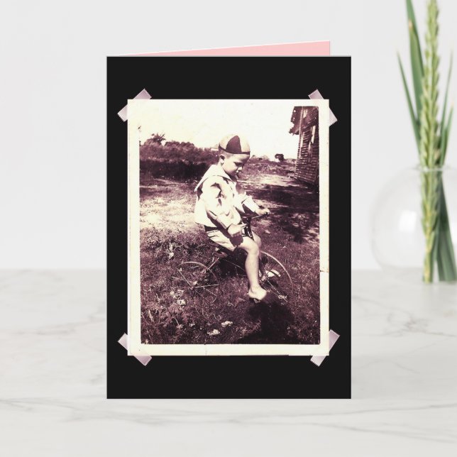 CARTÃO GAROTO COM BICICLETA (Frente)