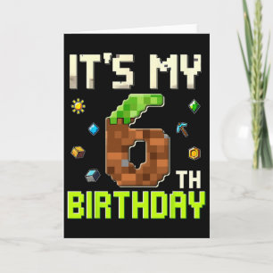 Cartão Garoto de Aniversário Engraçado É Meu 6º Aniversár