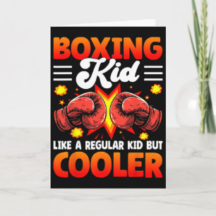 Cartão Garoto de Boxe Como Uma Criança Normal Mas Mais Le