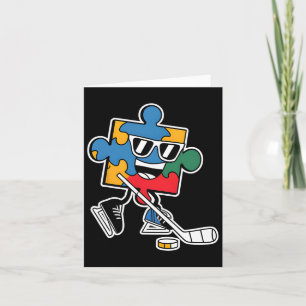 Cartão Garotos Do Esporte De quebra-cabeça Hockey Com Aut