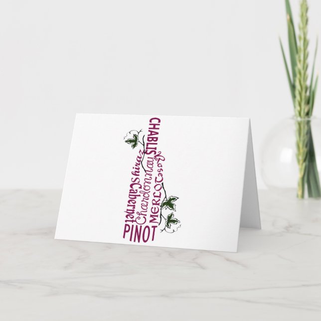 Cartão Garrafa de vinho (Frente)