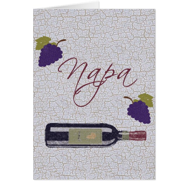 Cartão Garrafa de Vinho Vintage Napa (Frente)
