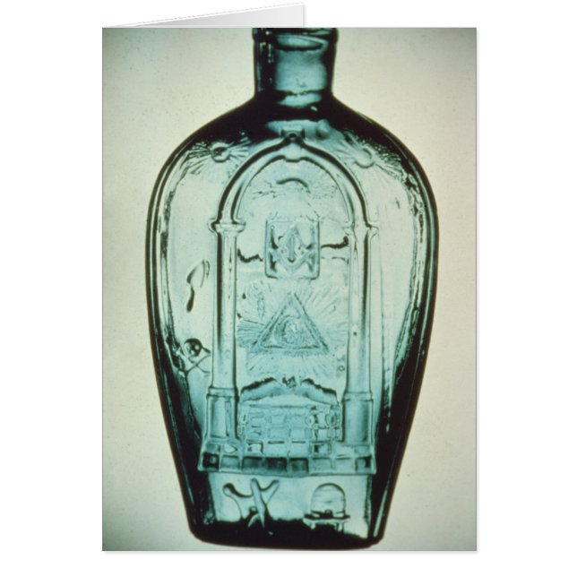 Cartão garrafa maçónica Molde-fundida (Frente)