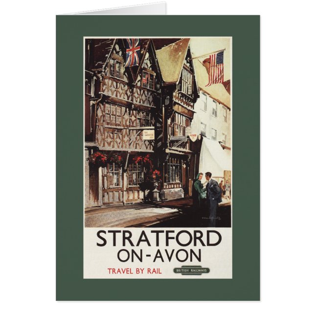 Cartão Garrick Inn e Harvard House Rail Poster (Frente)