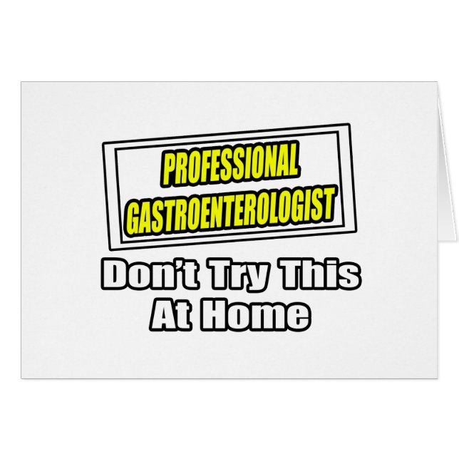 Cartão Gastroenterologista profissional... Piada (Frente Horizontal)