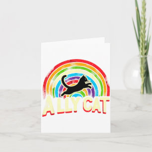 Cartão Gata Aliada Orgulho Lgbt Gato