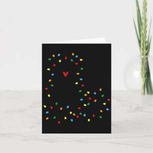 Cartão Gata Linda Luz de Natal Gráfico Gata Preta Mãe Amo