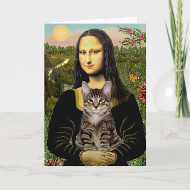 Cartão GATA (Listrada) - Mona Lisa (Frente)