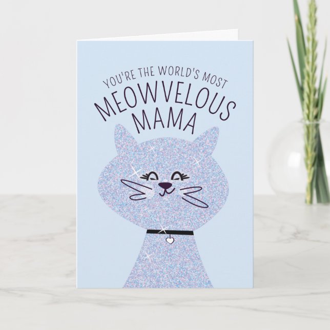 Cartão Gata Mamãe Meowvelhosa (Frente)
