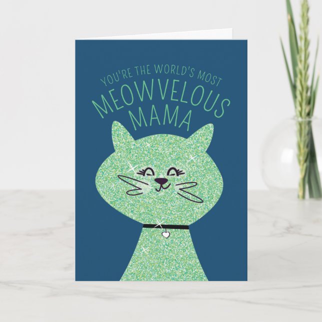Cartão Gata Mamãe Meowvelhosa (Frente)
