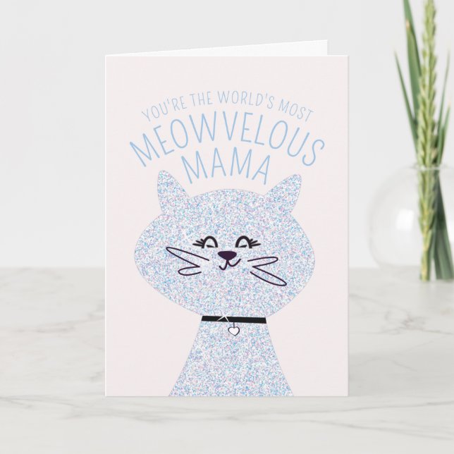 Cartão Gata Mamãe Meowvelhosa (Frente)