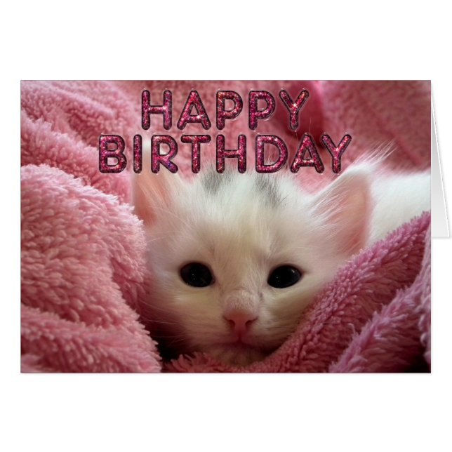 Cartão Gatinho Adorável fique quente (Frente Horizontal)