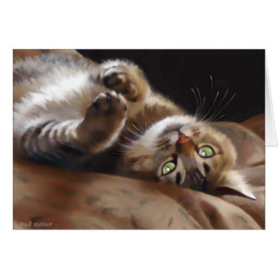 Cartão Gatinho brincalhão