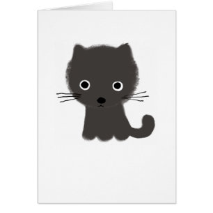 Cartão Gatinho Cinza