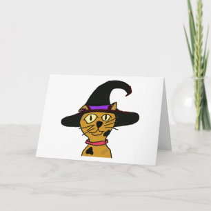 Cartão Gatinho da bruxa