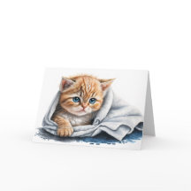 Gatinho de Aquarela para ir bem logo