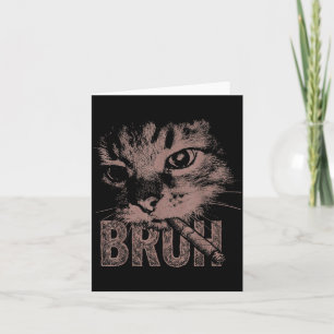 Cartão Gatinho de cigarro engraçado meme de gato fumante 