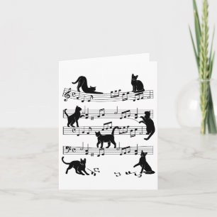 Cartão Gatinho De Gato Reproduzindo Música Limpa Piano Ar