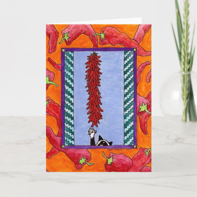 Cartão gatinho de ristra (Frente)