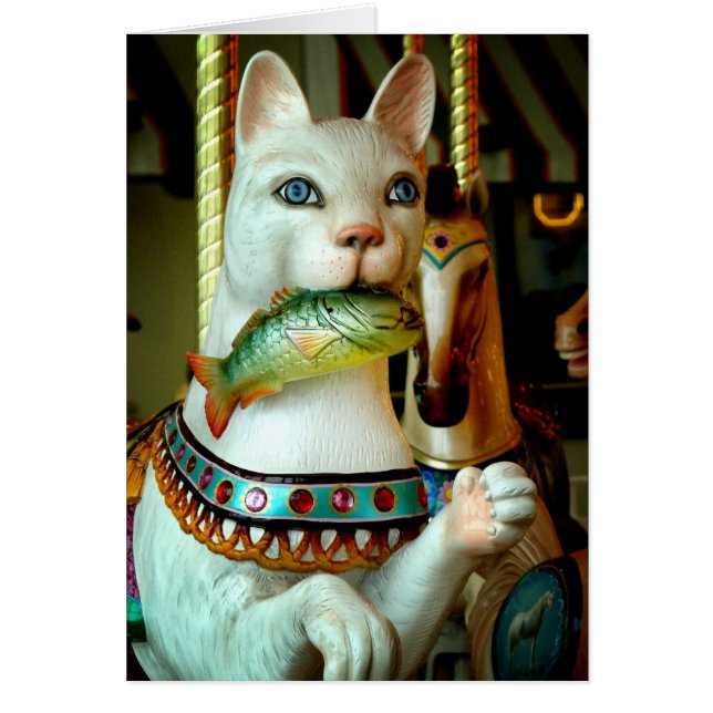 Cartão Gatinho do carrossel (Frente)