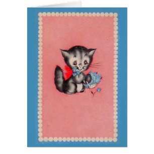 Cartão gatinho doce